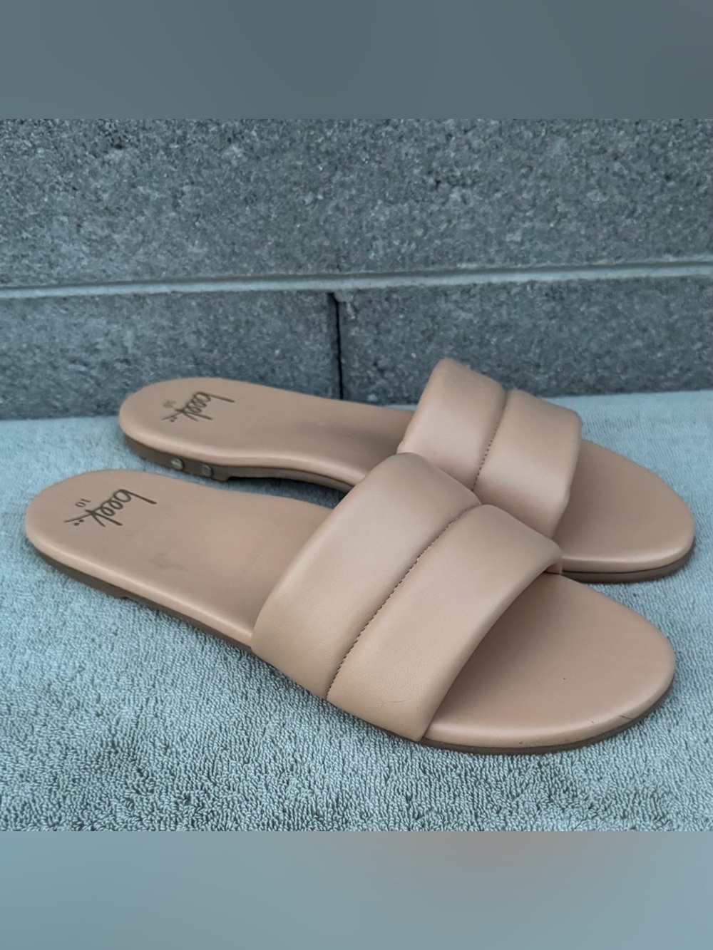 BEEK Sugarbird Beach Leather Slide Sandal Size 10